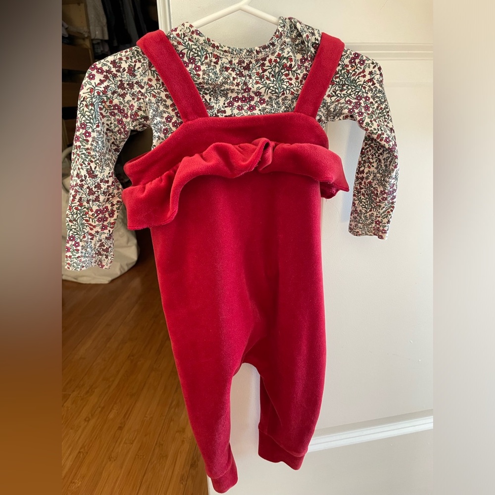 Red Ruffled Kids One Piece - Picture 3 of 11